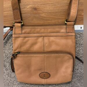 Vintage Fossil Morgan Tan Leather Bag Crossbody/Shoulder Excellent Condition